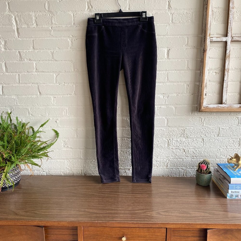 gray corduroy leggings - M